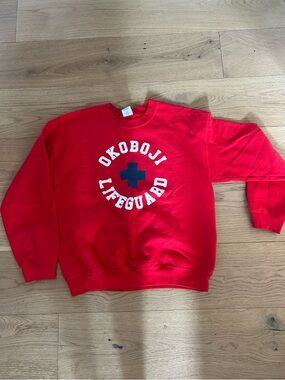 Gildan Red Okoboji Lifeguard Crewneck Sweatshirt